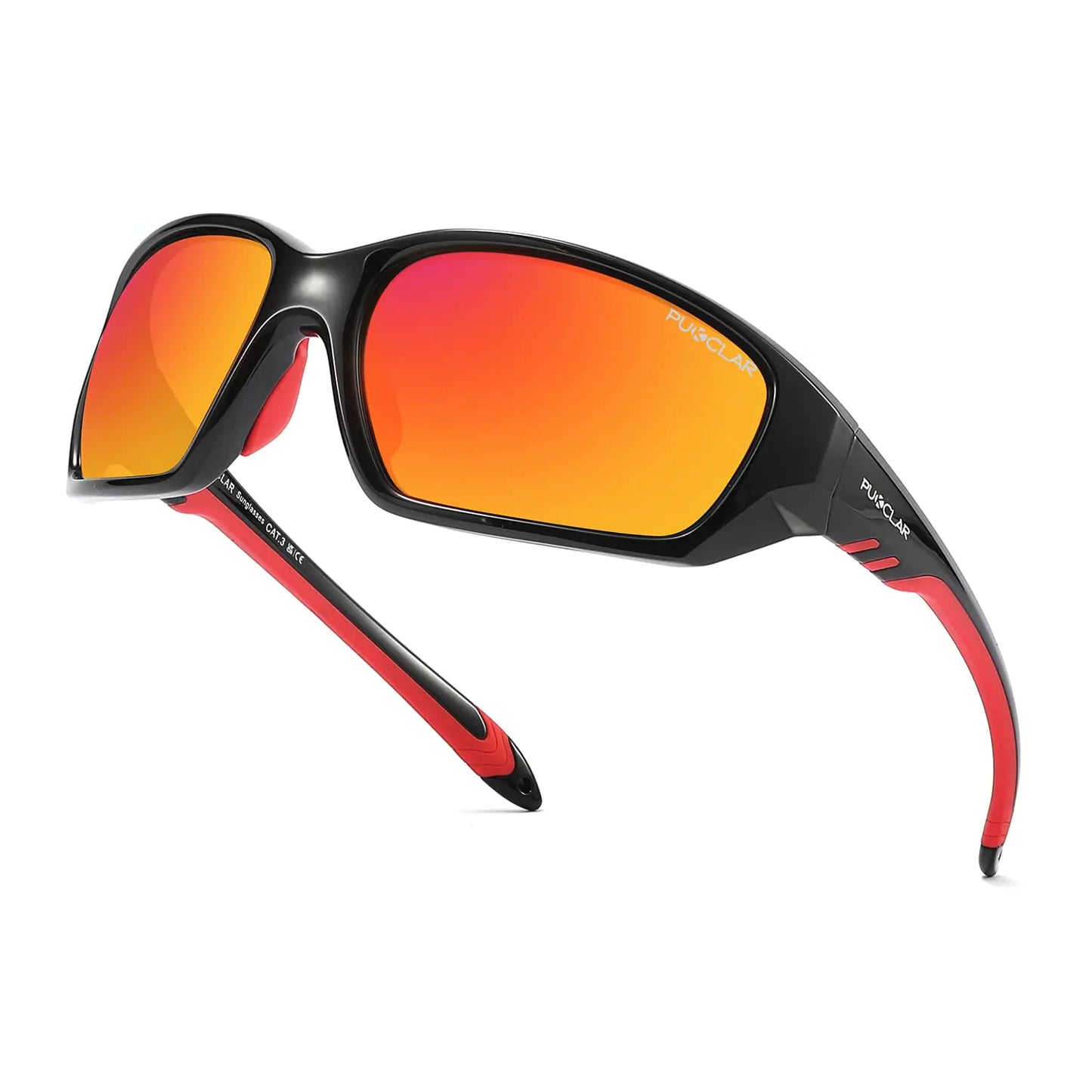 PUKCLAR Polarized Sunglasses for Men Lightweight TR90 Frame UV400 Protection Square Sun Glasses