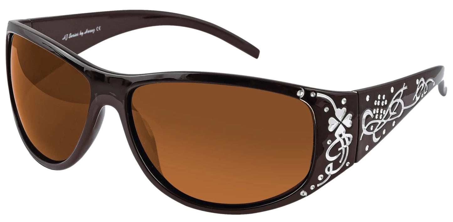 Polarized Sunglasses for Women - Premium Fashion Sunglasses - HZ Series Chic Womens Designer Sunglasses (Honey Amber Amber)