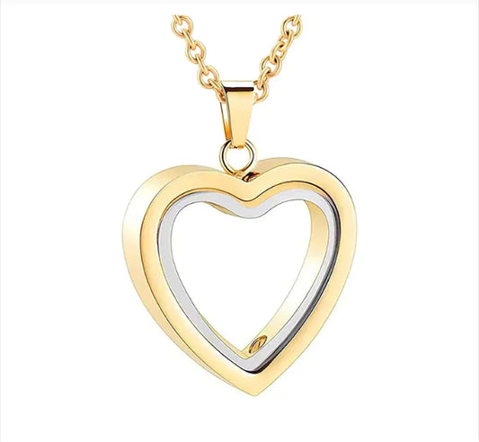 Peach Heart Multi-Color Memorial Locket