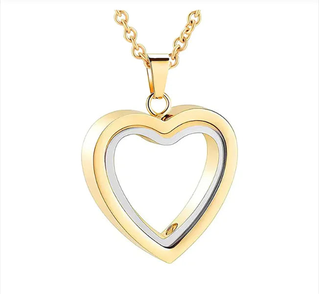 Peach Heart Multi-Color Memorial Locket
