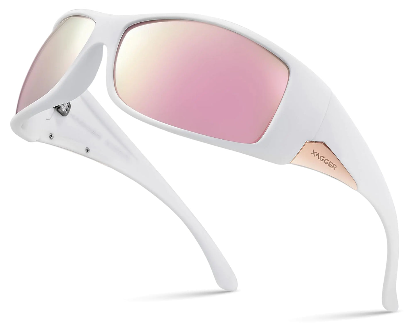 Xagger Wrap Around Oversized Sport Polarized Sunglasses for Men TR90 Frame Driving Fishing Sun Glasses