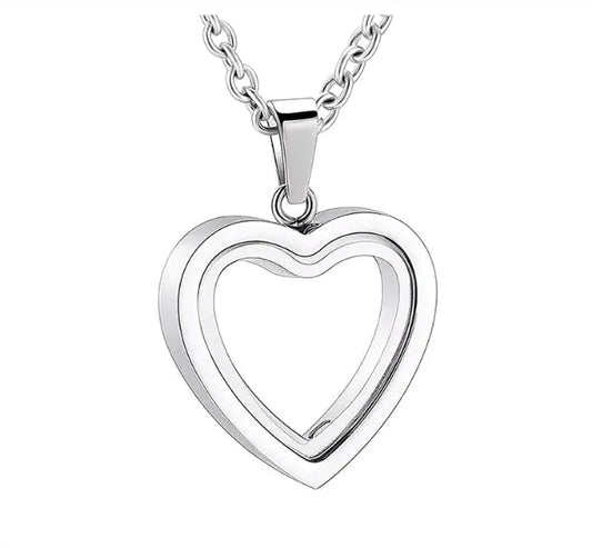 Peach Heart Multi-Color Memorial Locket